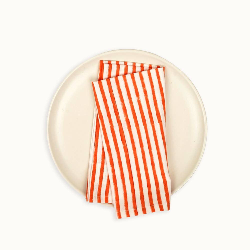Block Print Linen Napkin Set