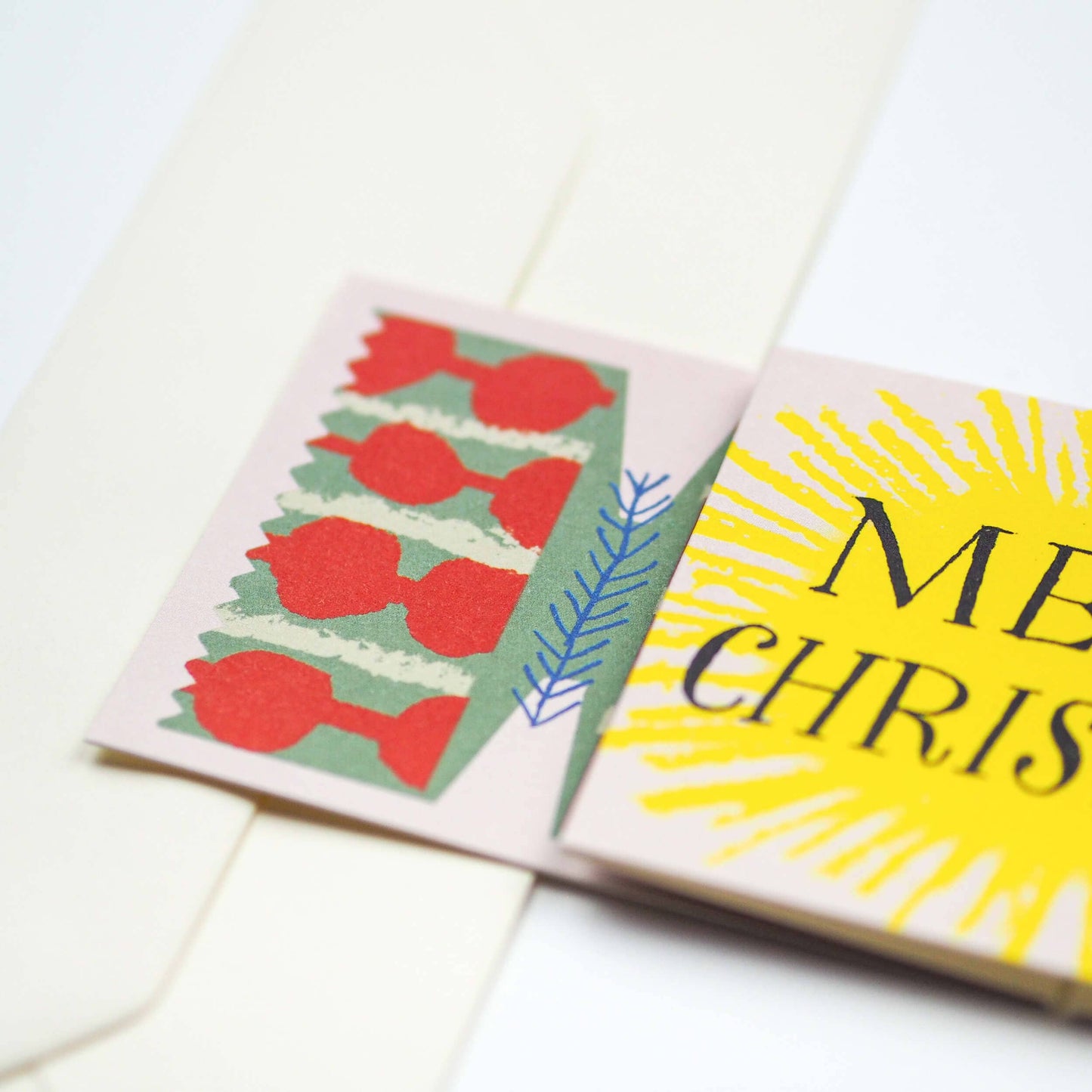 Yellow Christmas Cracker Card