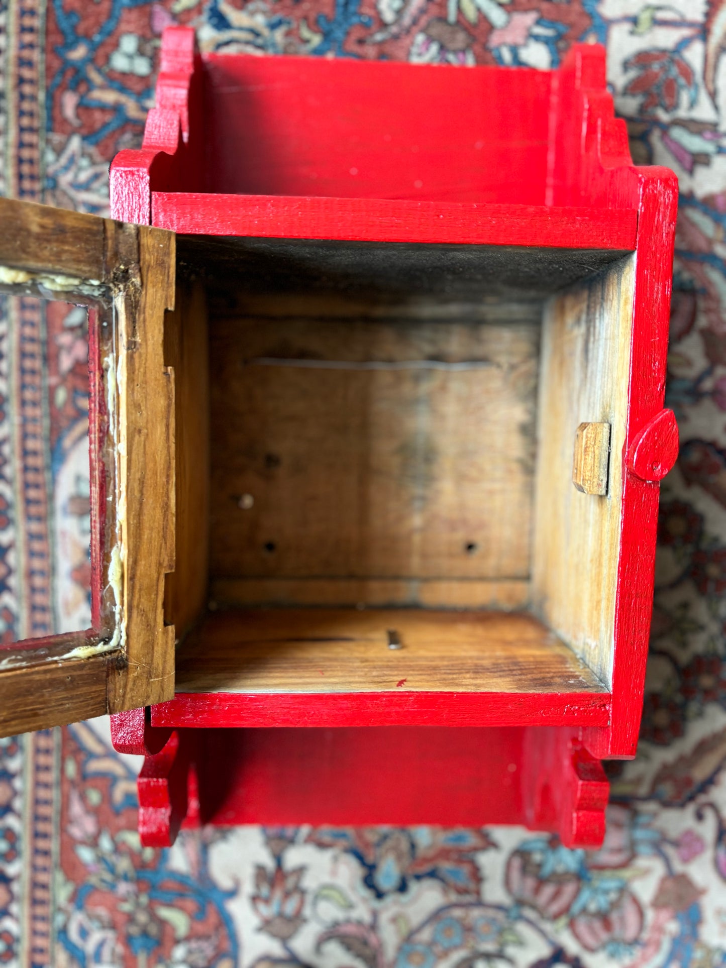 Antique Painted Hanging Cabinet