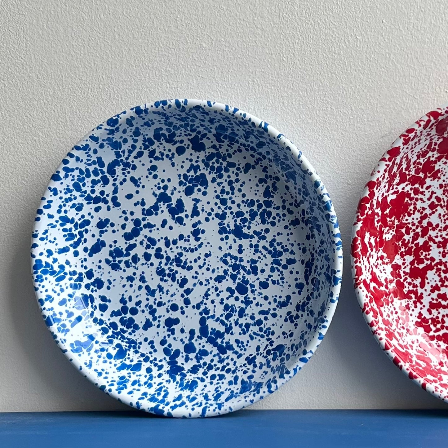 Enamel Splatterware Pasta Plate