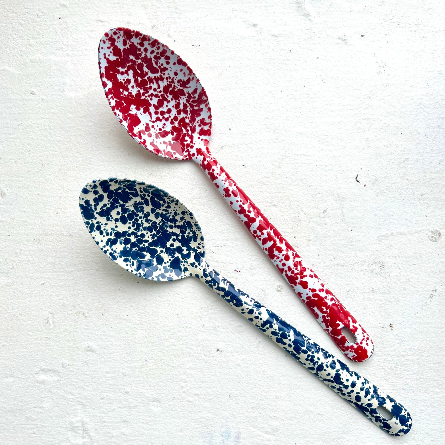 Splatterware Enamel Serving Spoon