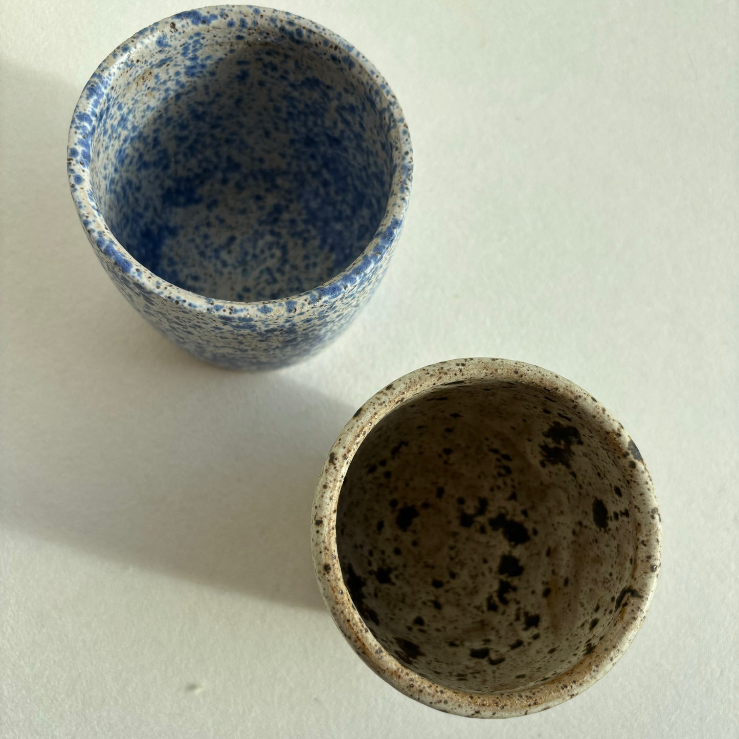 Blue Speckle Ceramic Cup