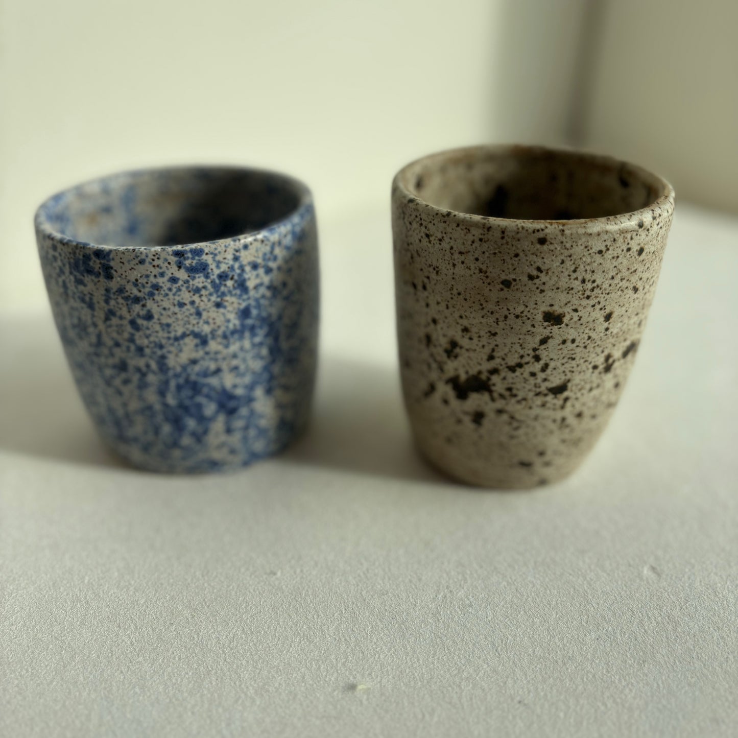 Blue Speckle Ceramic Cup