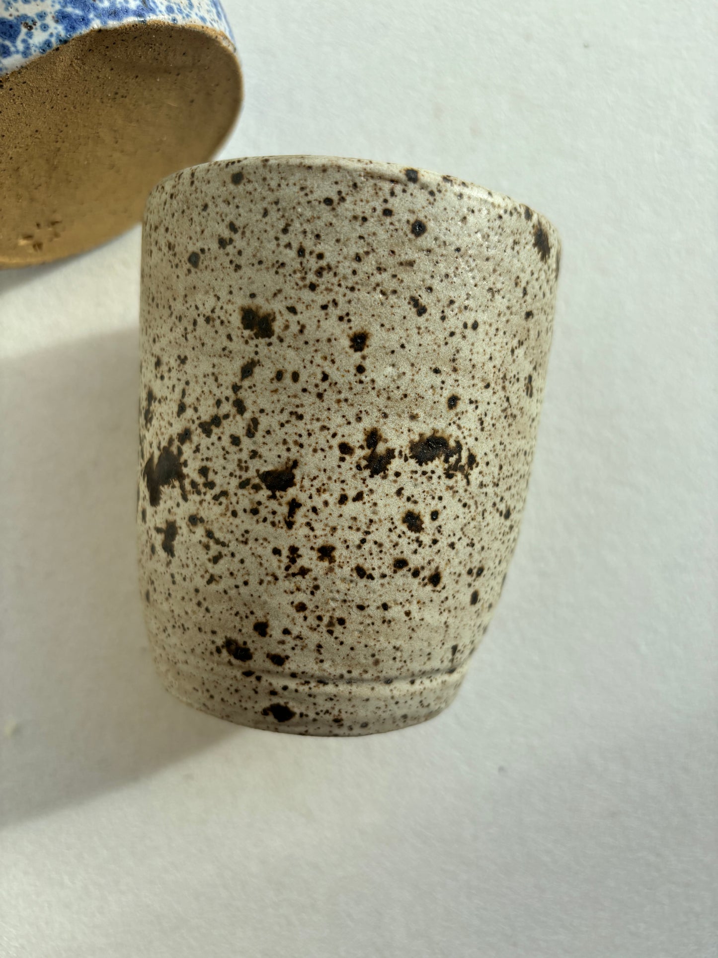 Blue Speckle Ceramic Cup