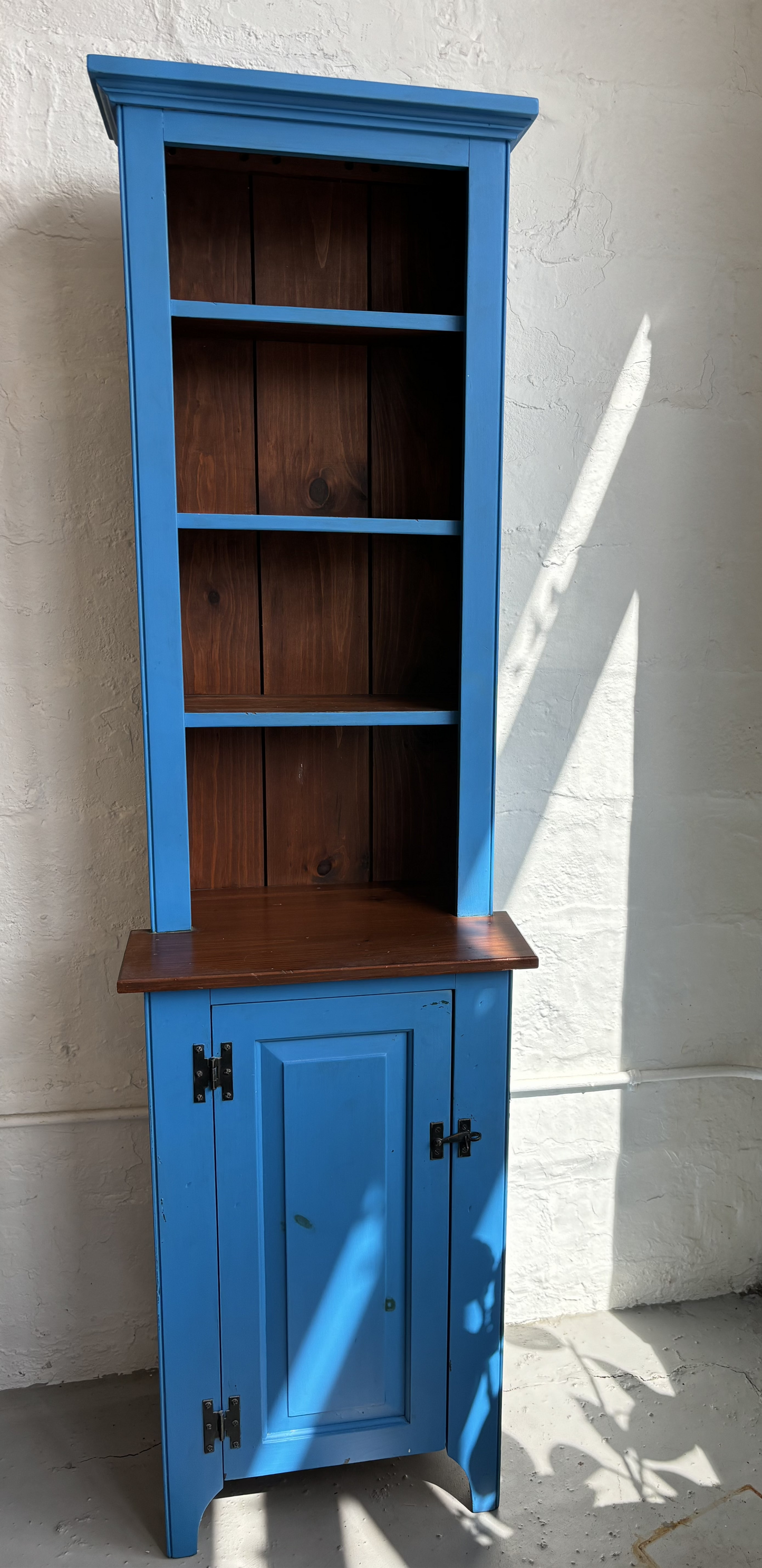 Blue Stepback Cupboard