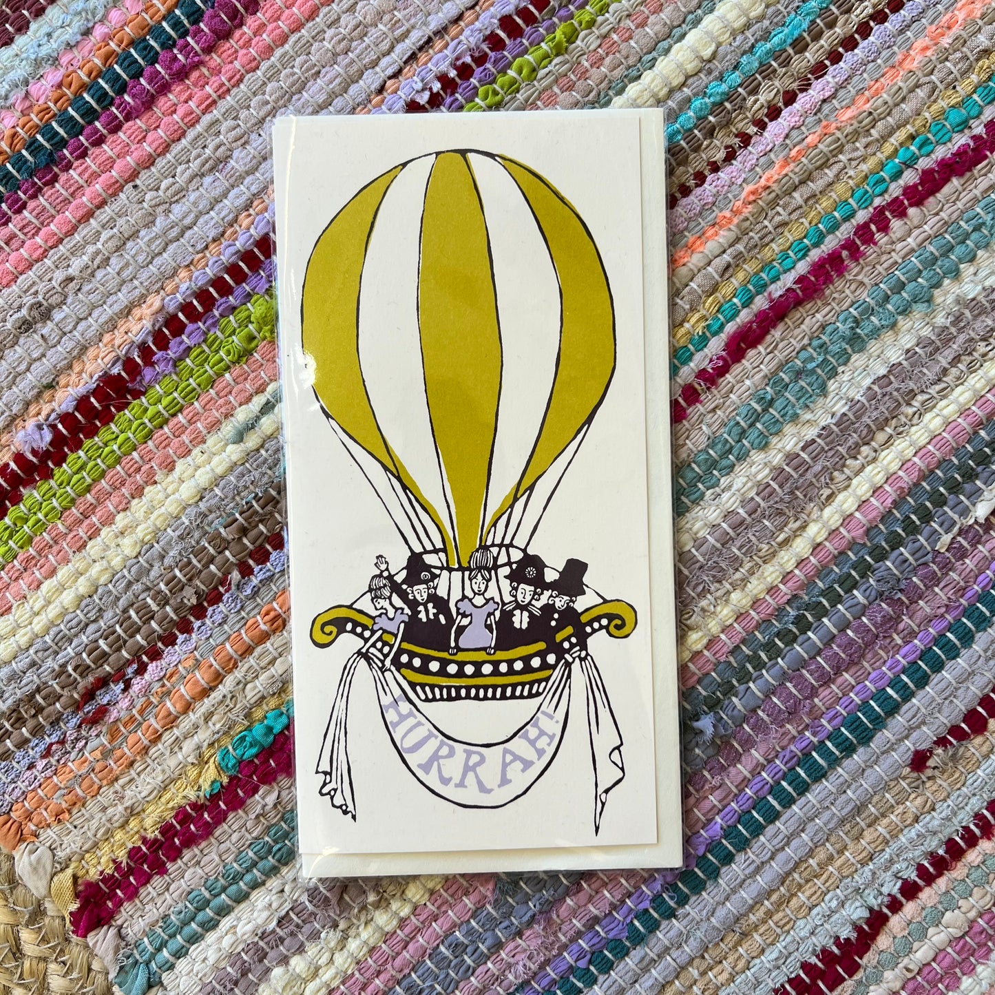 Hurrah Hot Air Balloon Long Card
