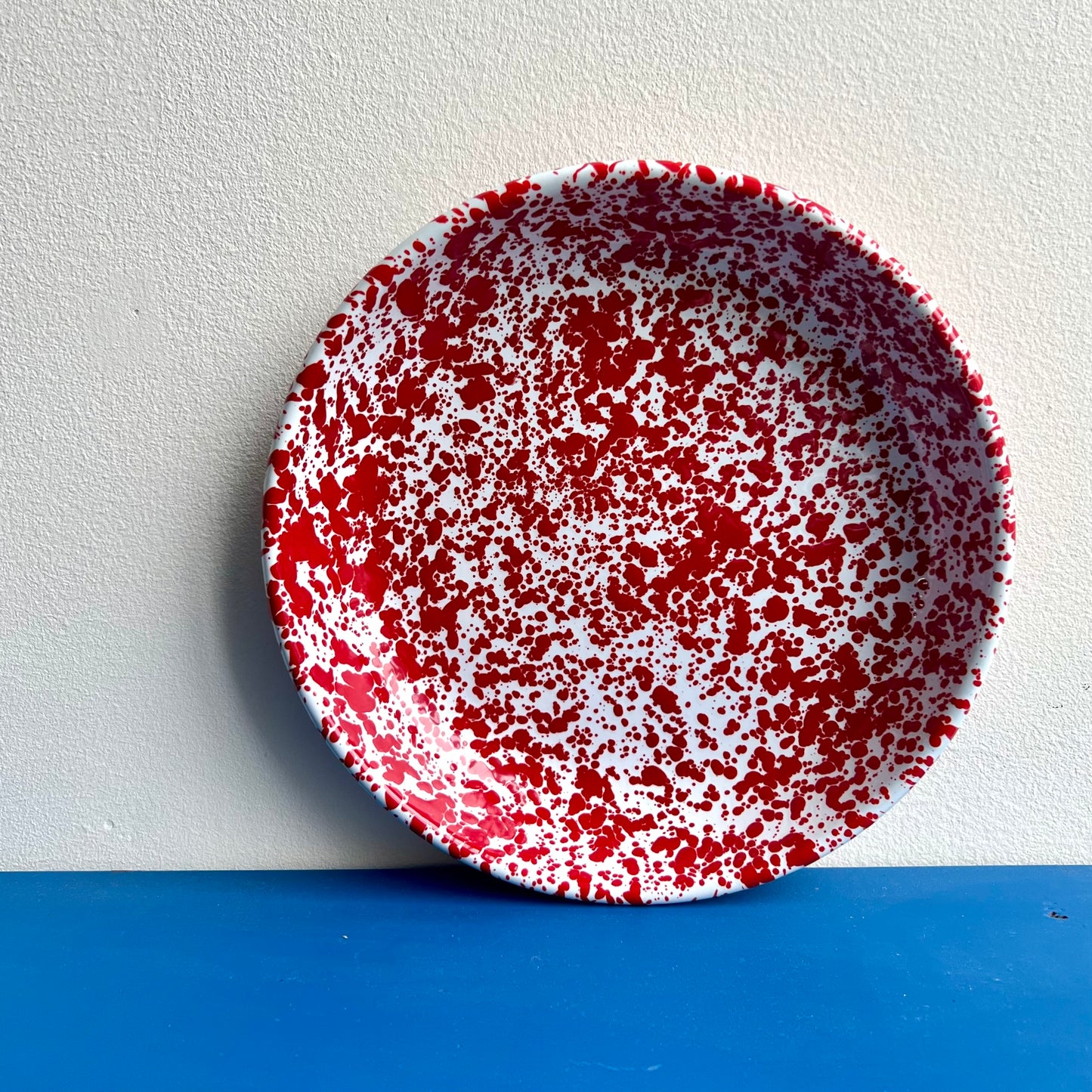 Enamel Splatterware Pasta Plate