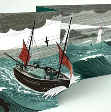 Lugger in a Storm Card