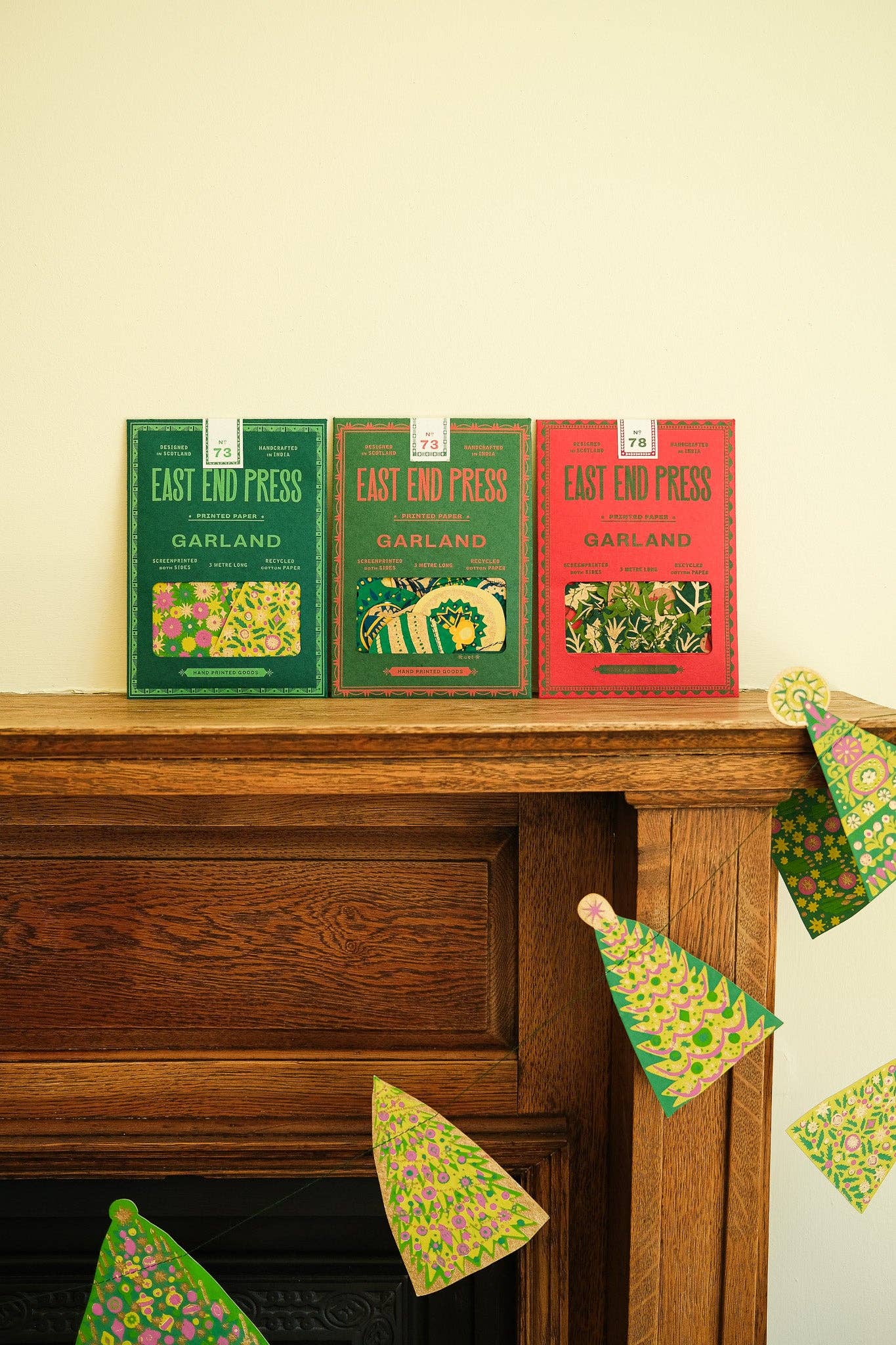 Midcentury Trees Sewn Garland