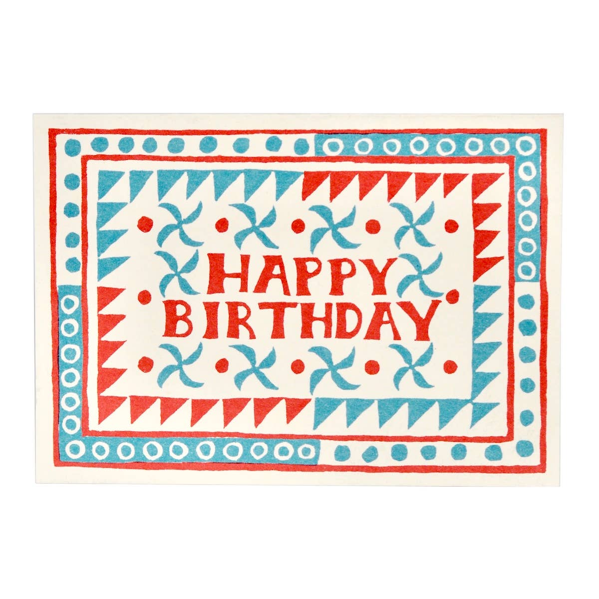 Happy Birthday Triangles and Circles Card