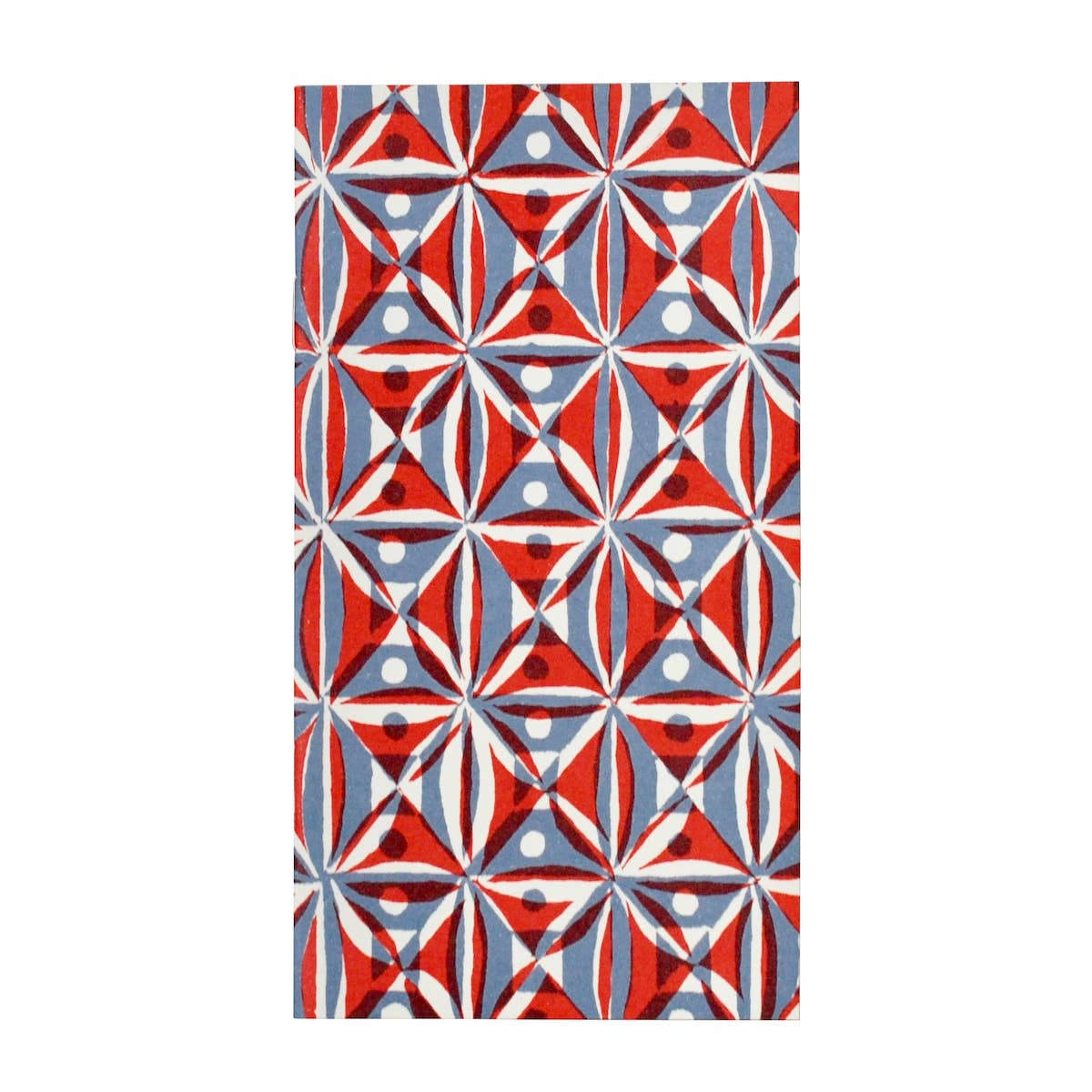 Very Slim List Book Kaleidoscope Red and Blue