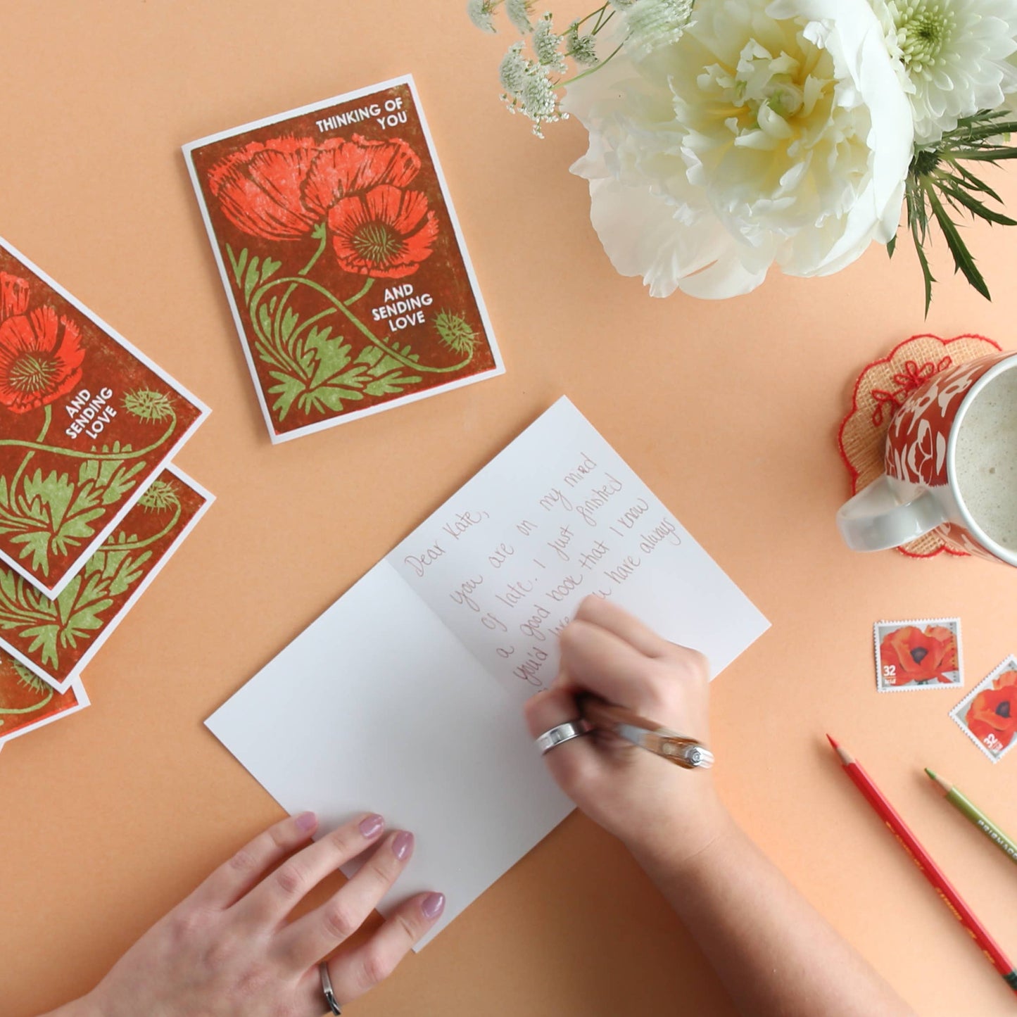 Thinking of You Poppies Card