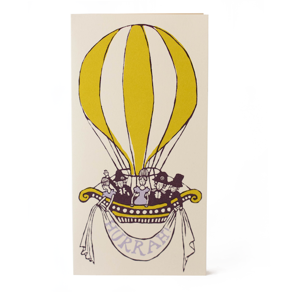 Hurrah Hot Air Balloon Long Card