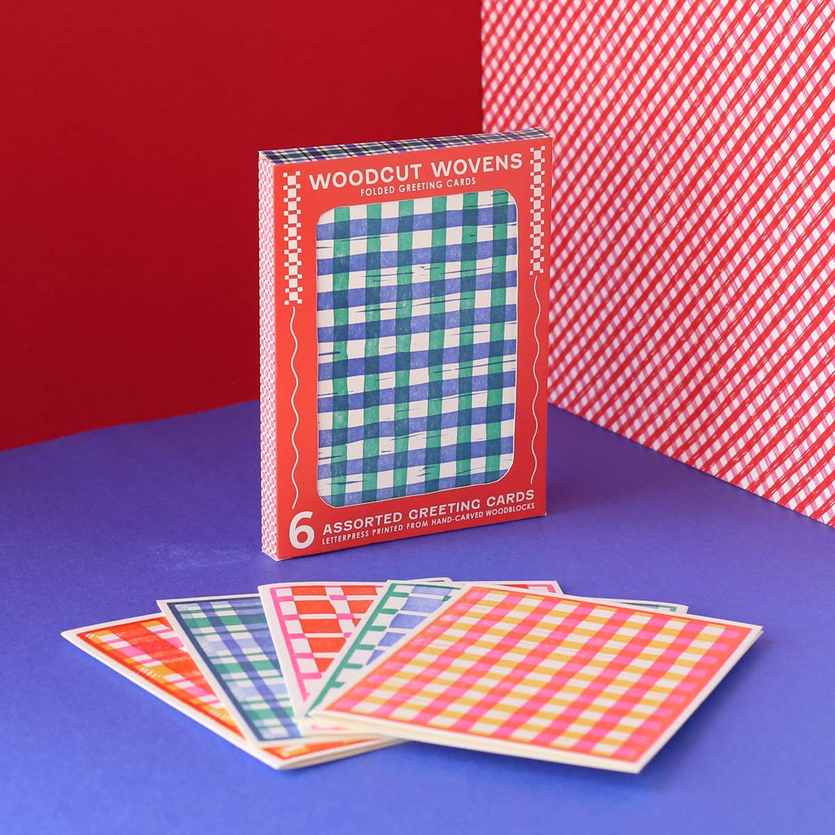 Squares on Squares Letterpress Card