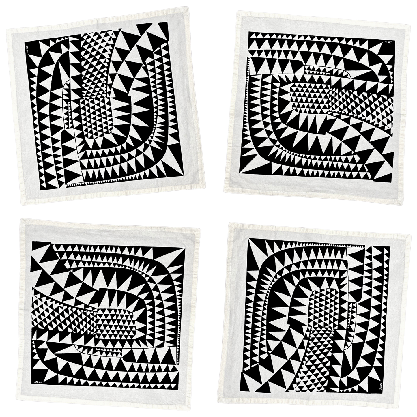 Dolphin Studio Triangle Napkins (4)