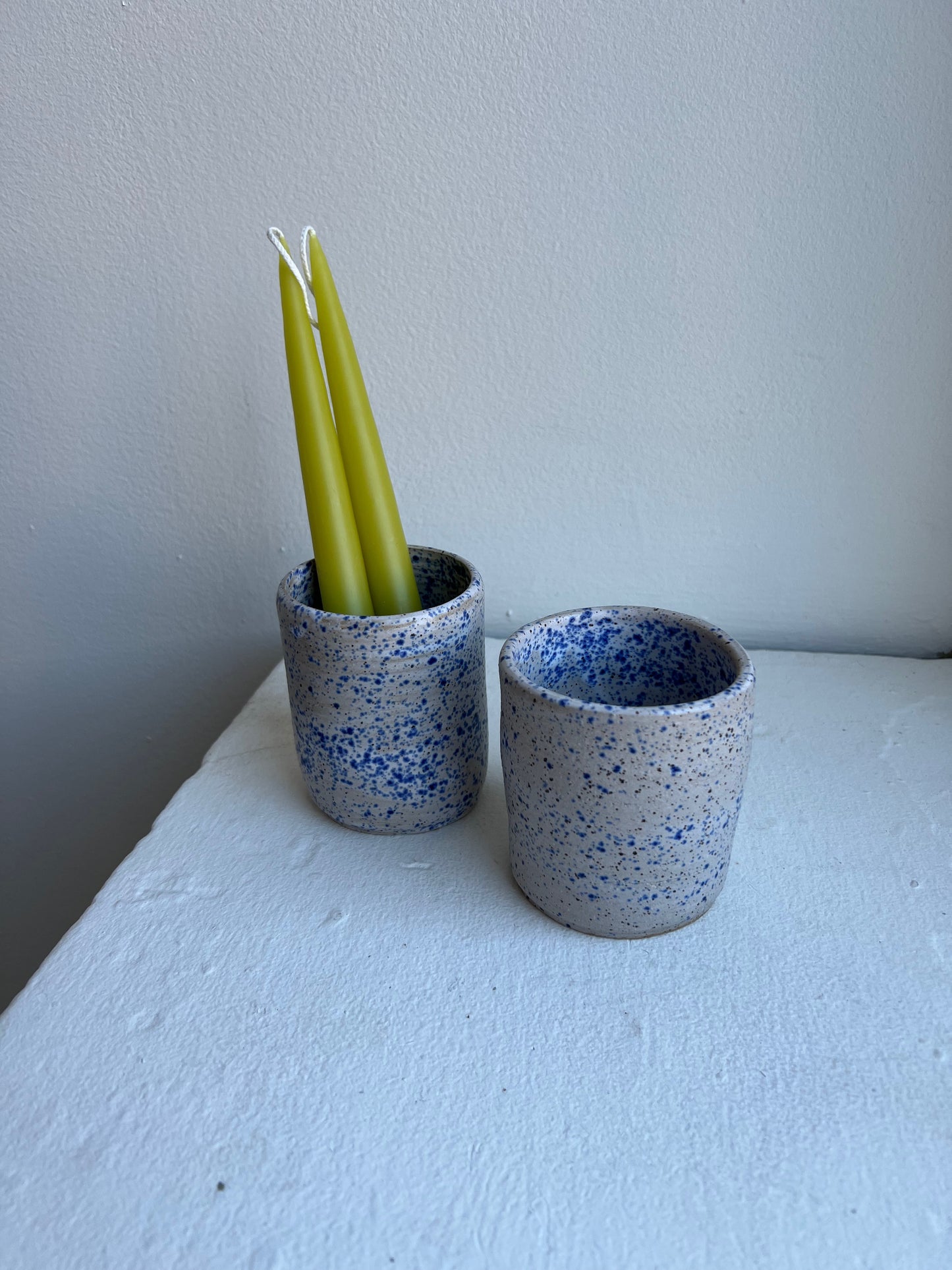 Blue Speckle Ceramic Cup