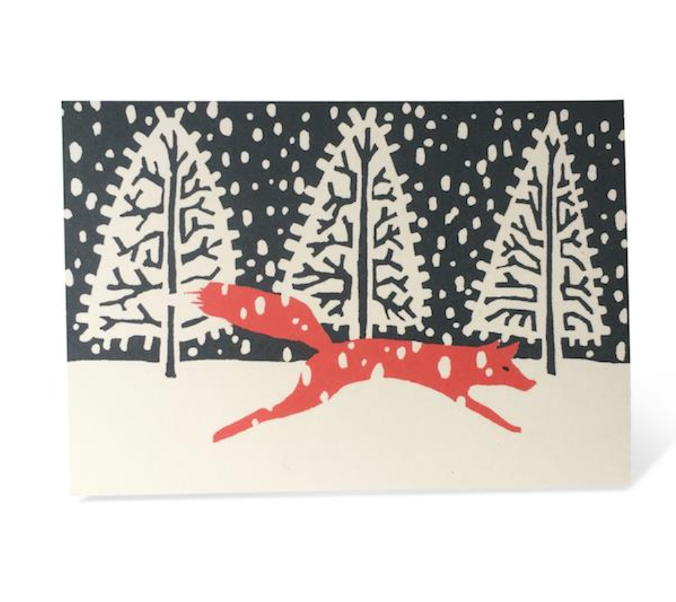 Fox In Winter Card