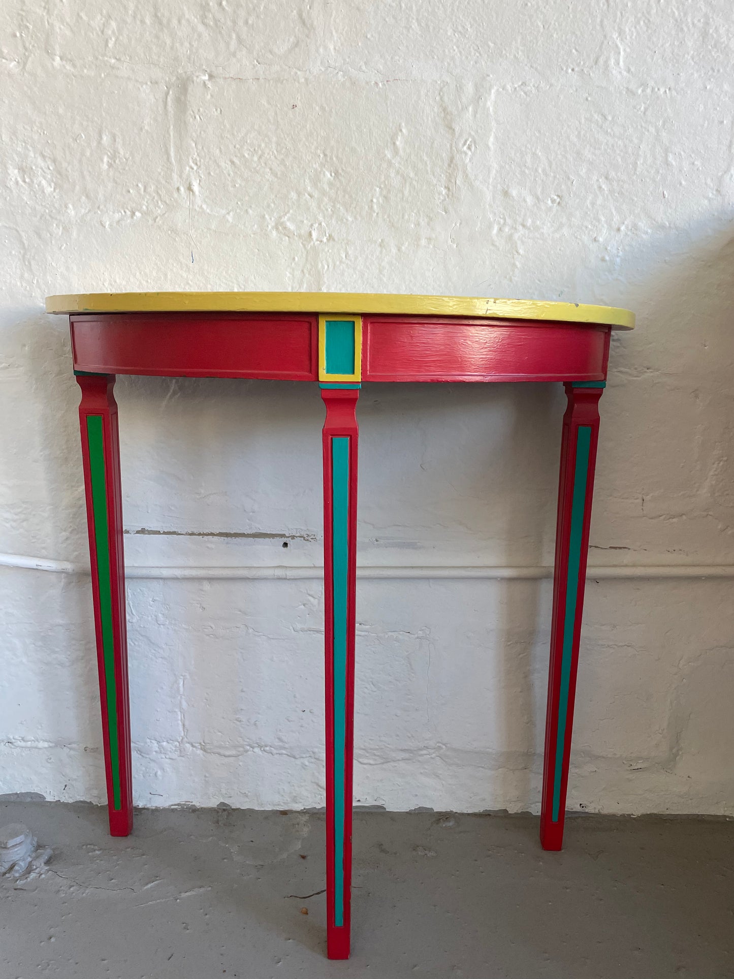 Painted Demilune Tables