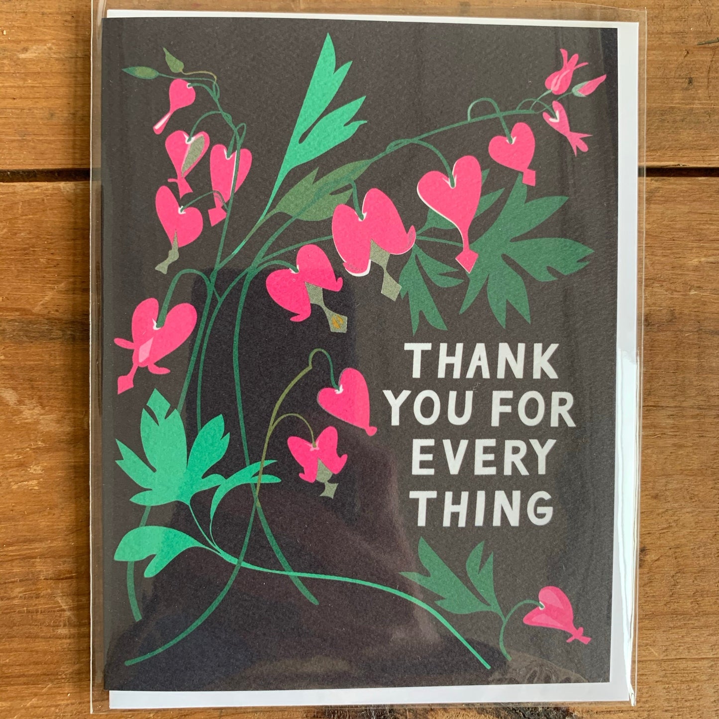 Bleeding Heart Thank You For Everything Card