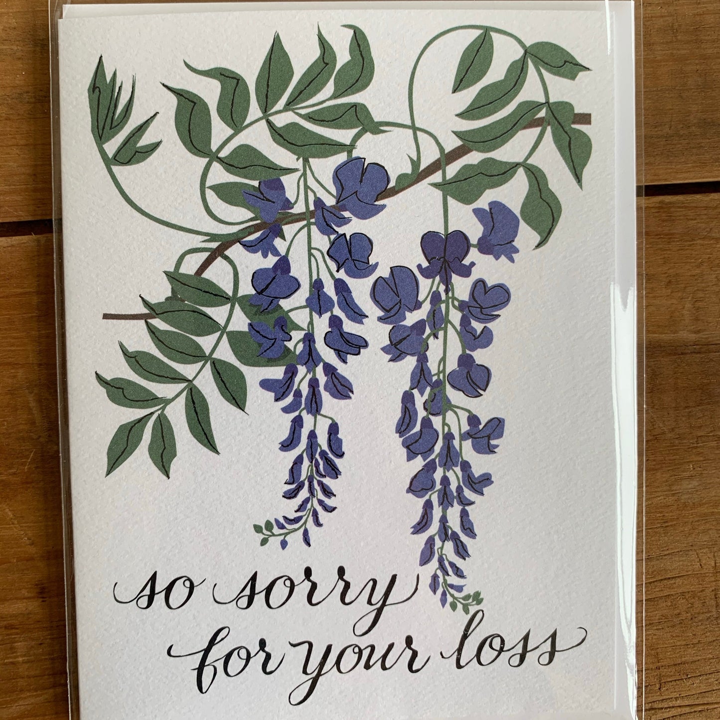 So Sorry For Your Loss Wisteria Card