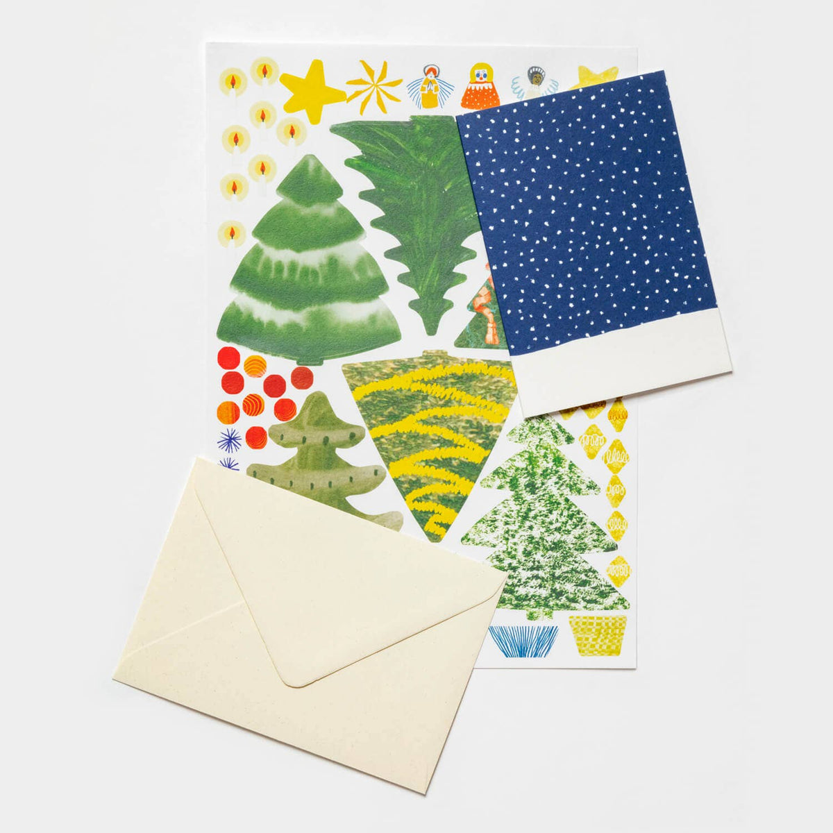 Make Your Own Christmas Cards — Christmas Tree Set