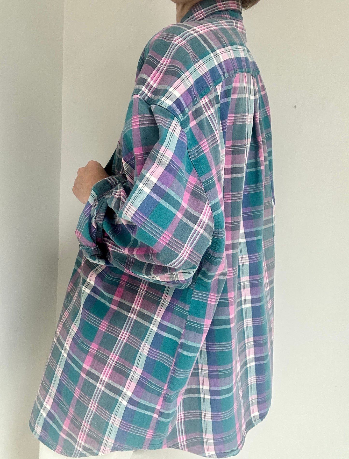 Vintage Patched Plaid Buttondown