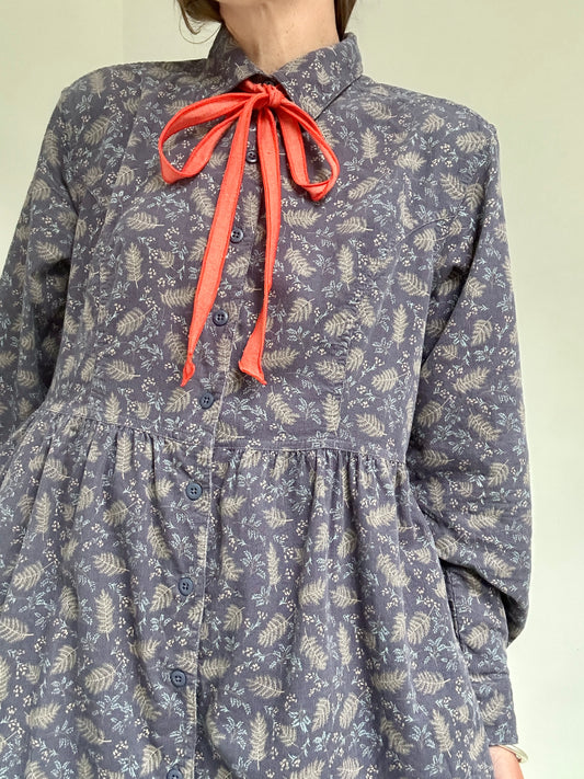 Floral Corduroy Dress