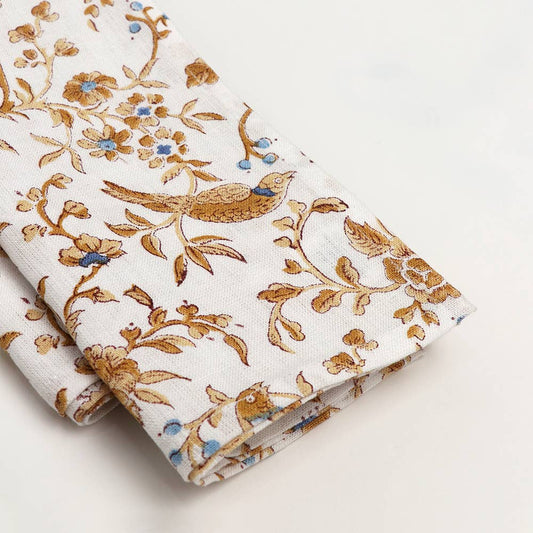 Block Print Linen Napkin Set