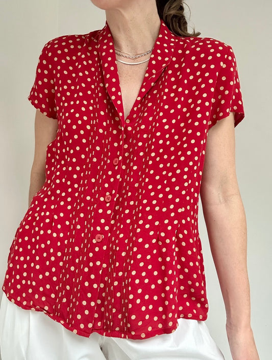 Vintage Polka Dot Top