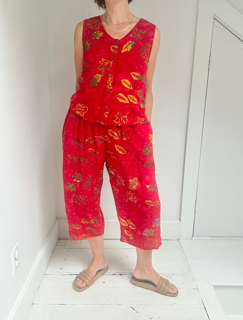 Batik Button Tank