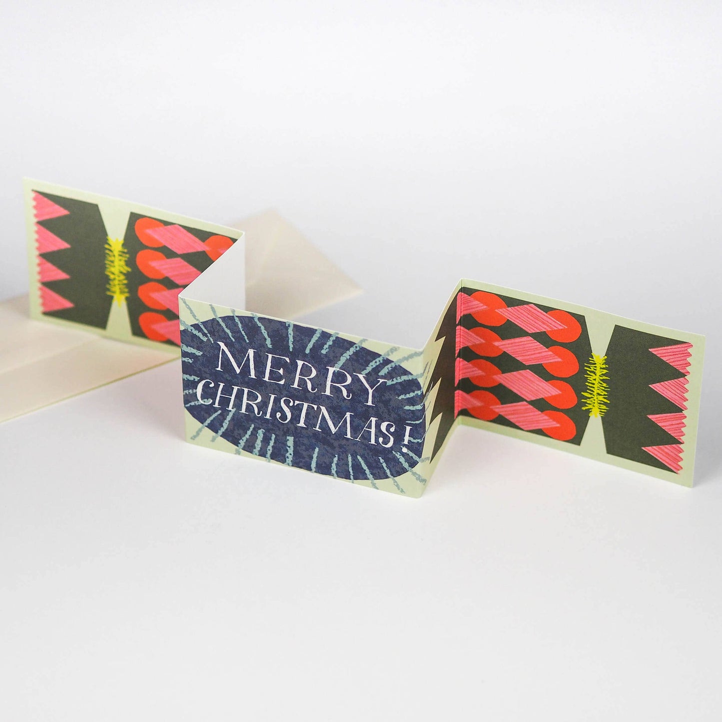 Blue Christmas Cracker Card