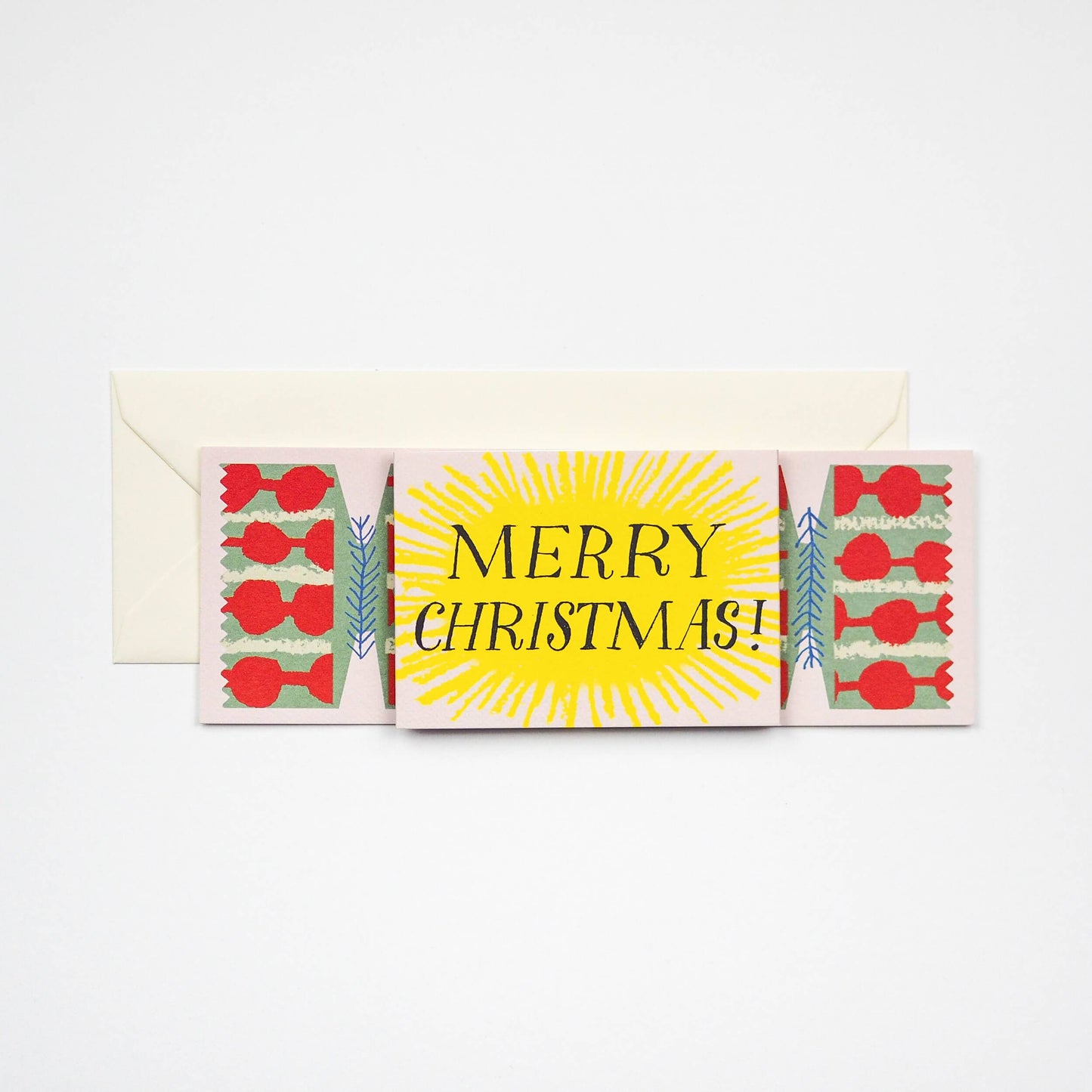 Yellow Christmas Cracker Card