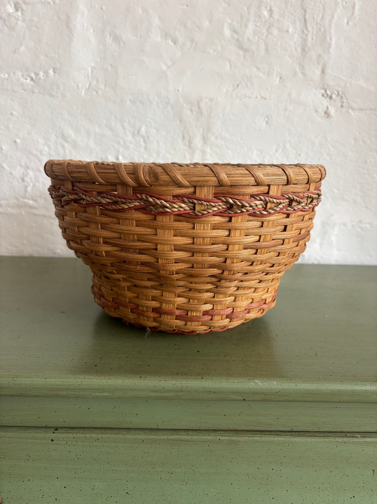 Squat Vintage Braided Basket