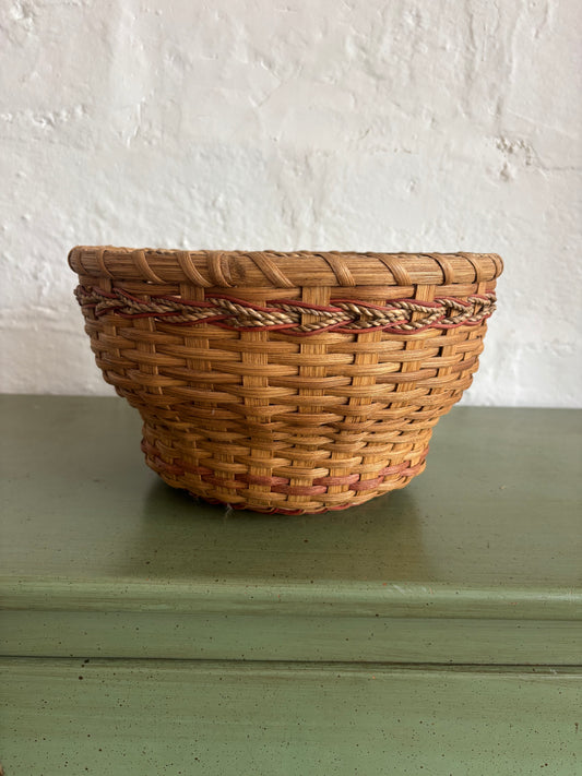Squat Vintage Braided Basket
