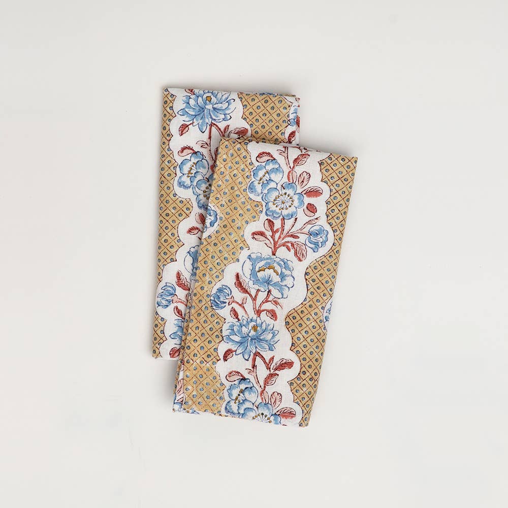 Block Print Linen Napkin Set