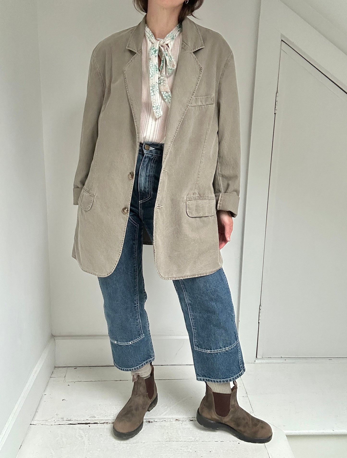 Sage Cotton Blazer