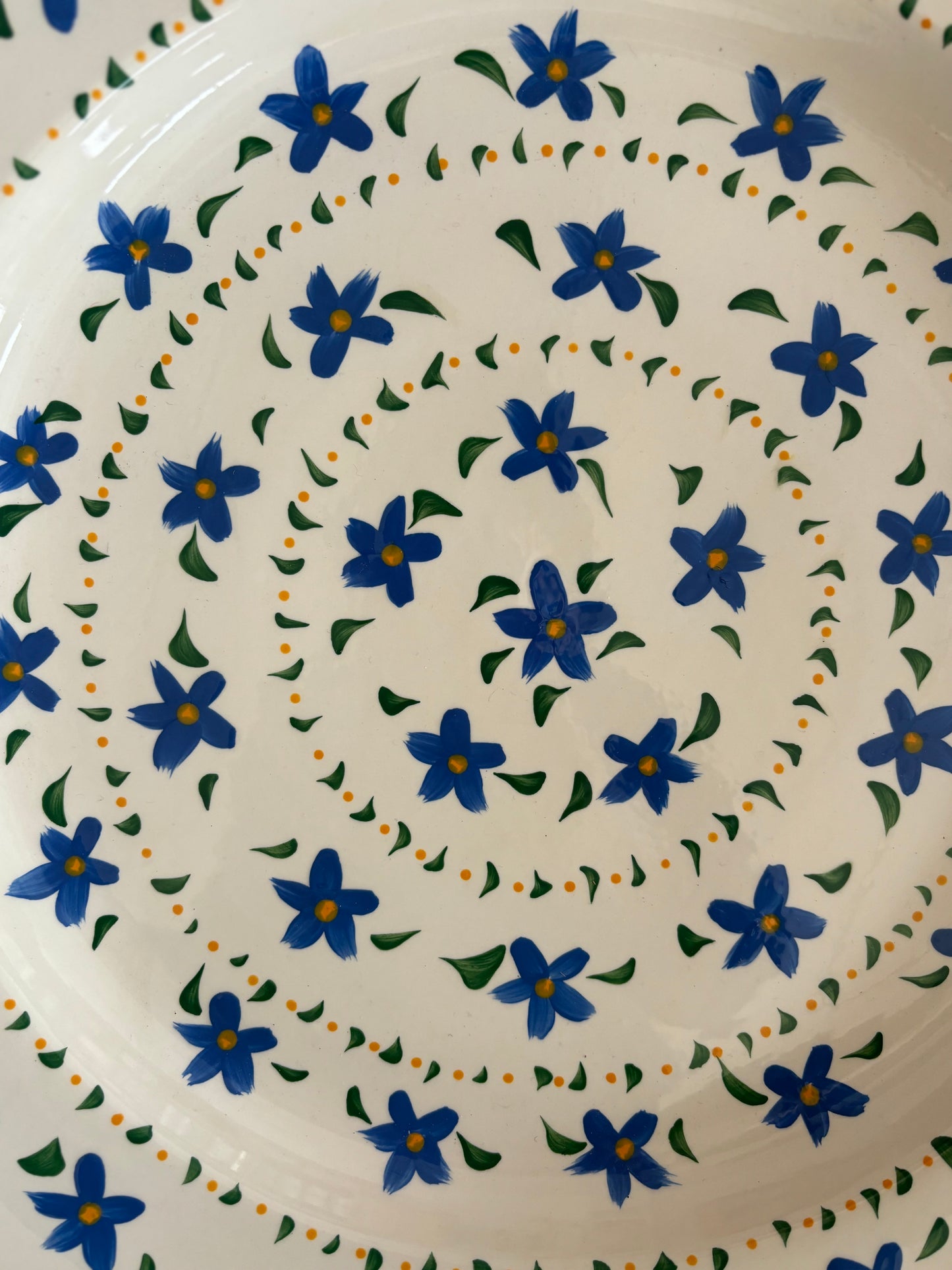 Blue Floral Platter