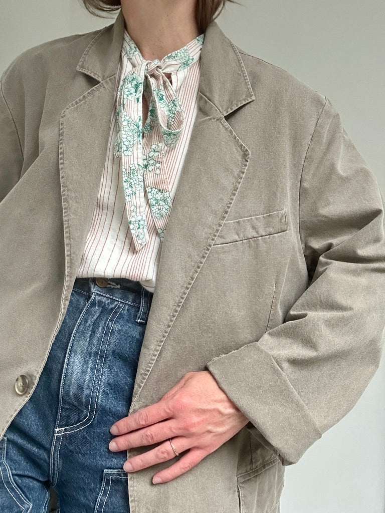 Sage Cotton Blazer