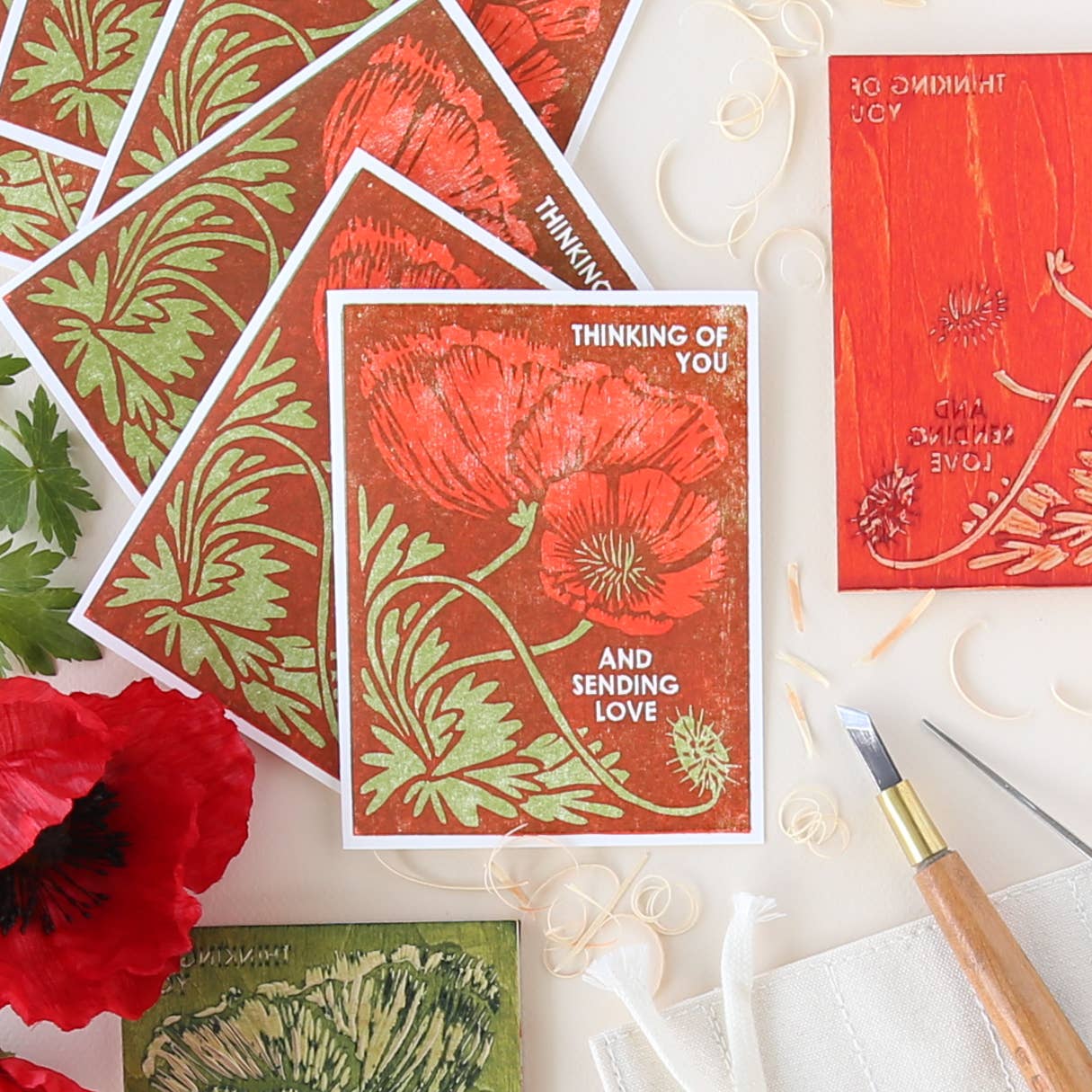 Thinking of You Poppies Card