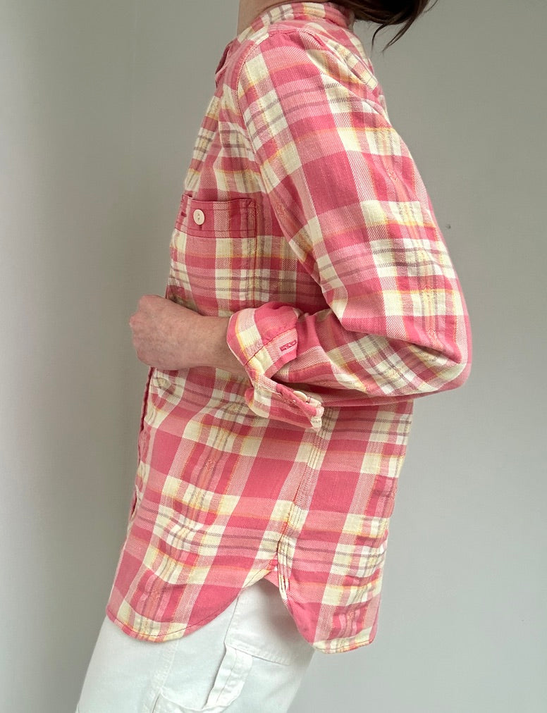 Woven Plaid Bubblegum Shirt