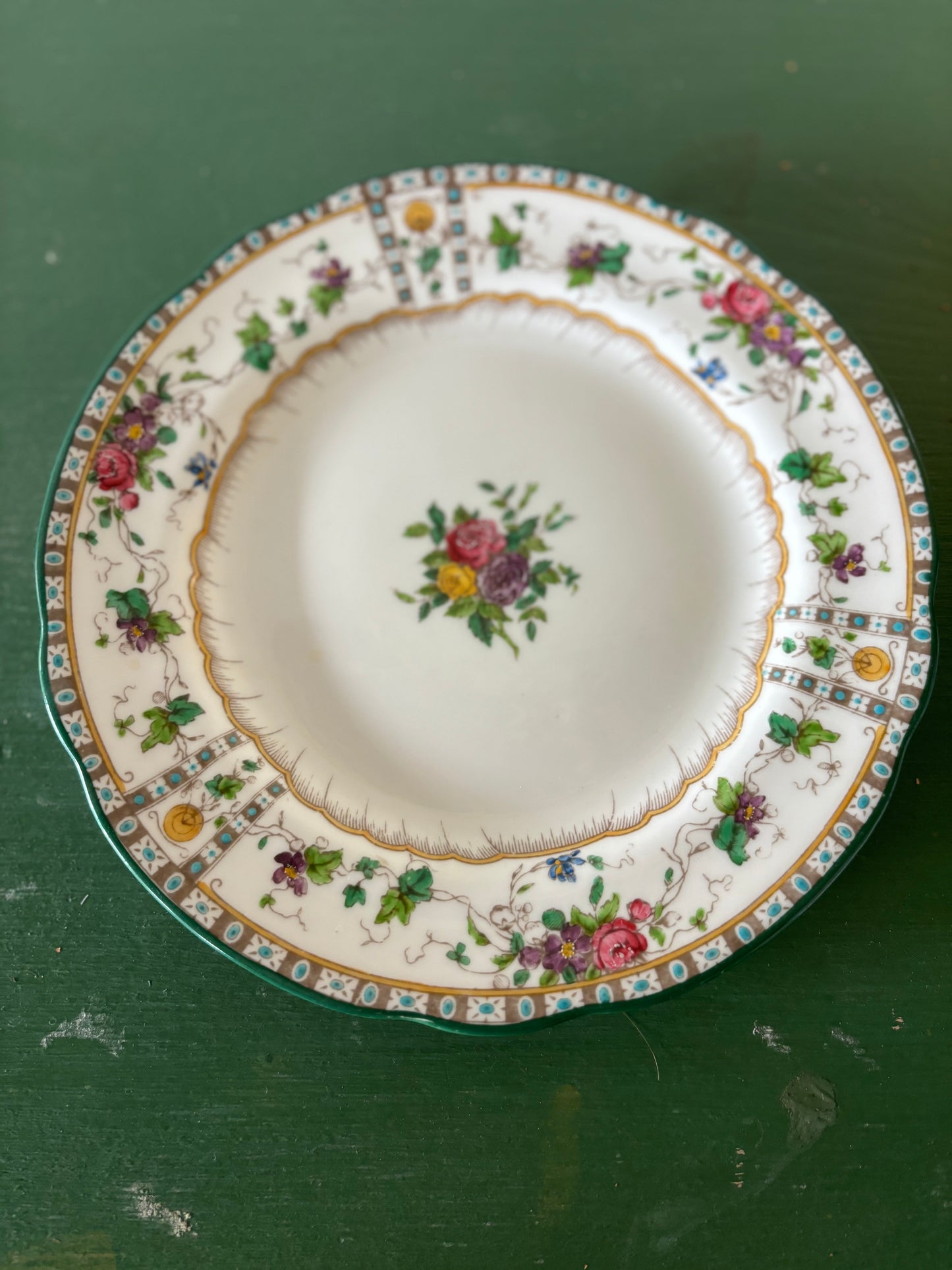 Antique Floral Plate