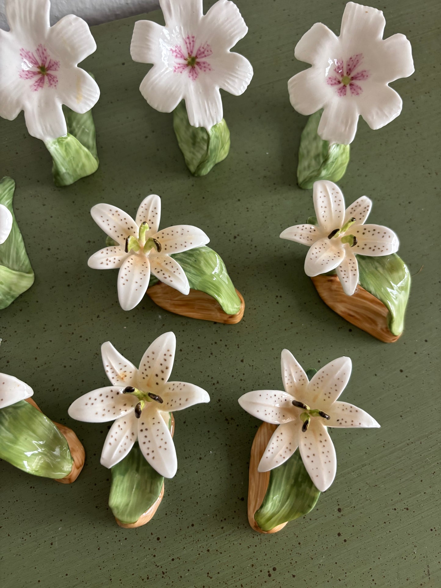 Vintage Porcelain Napkin Ring Set