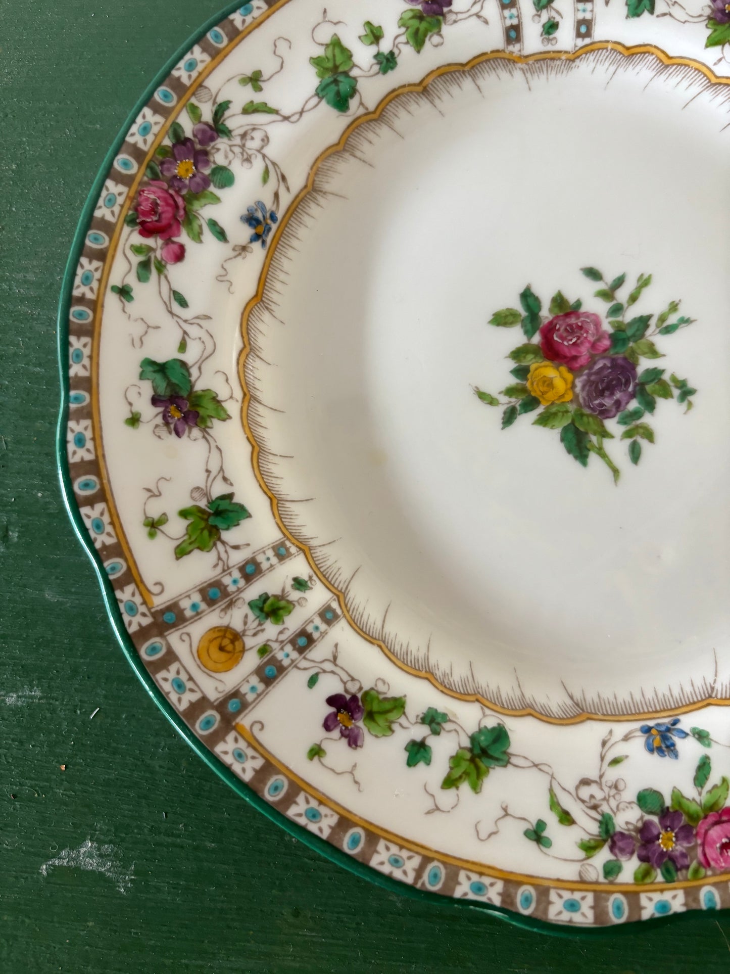 Antique Floral Plate