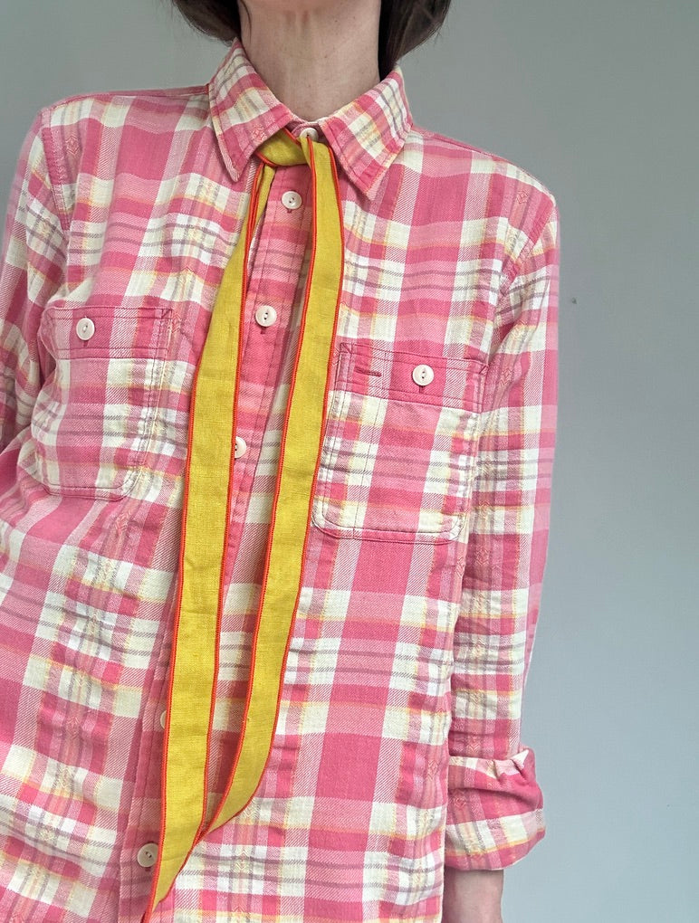 Woven Plaid Bubblegum Shirt