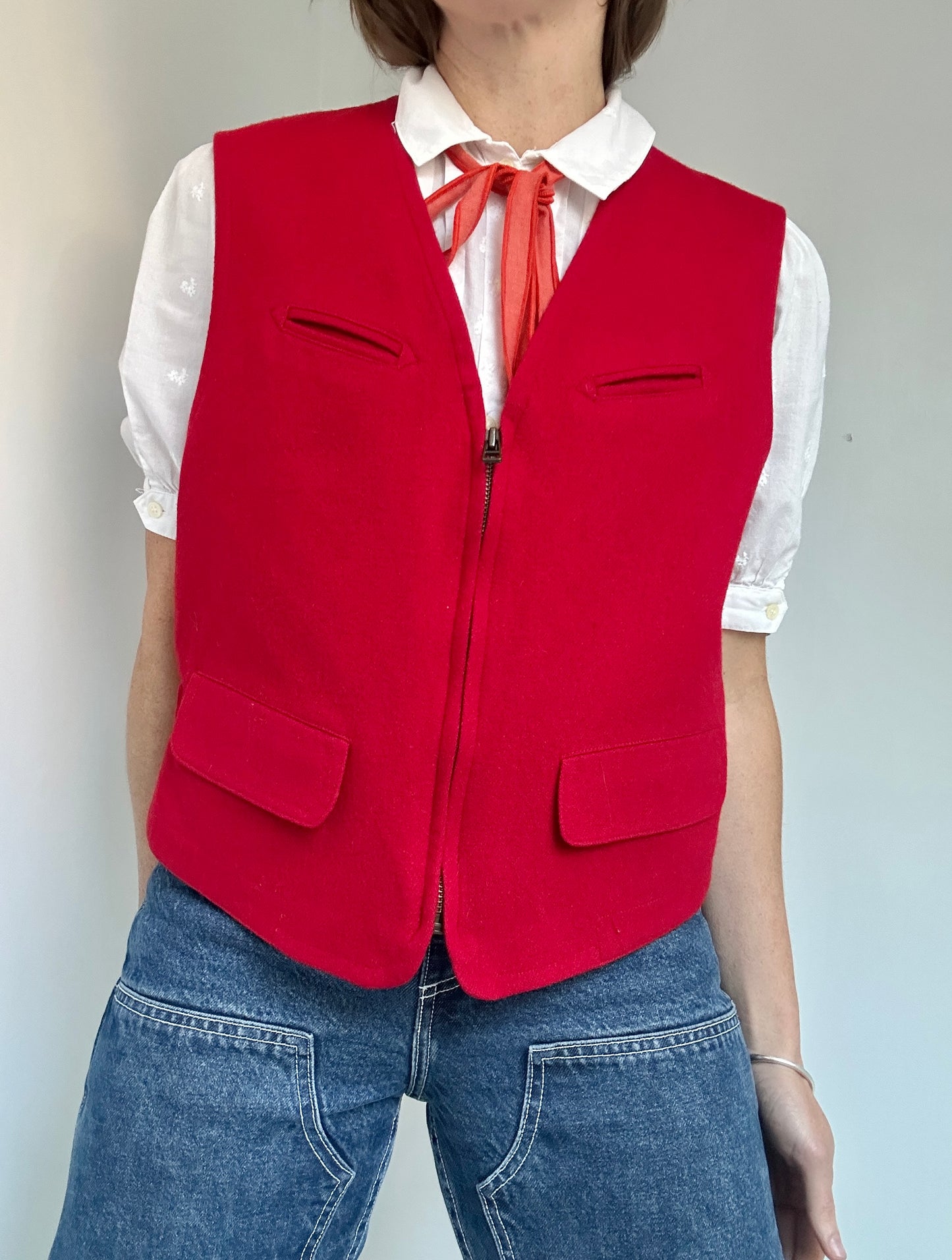 Vintage Tomato Wool Vest