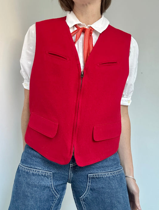 Vintage Tomato Wool Vest