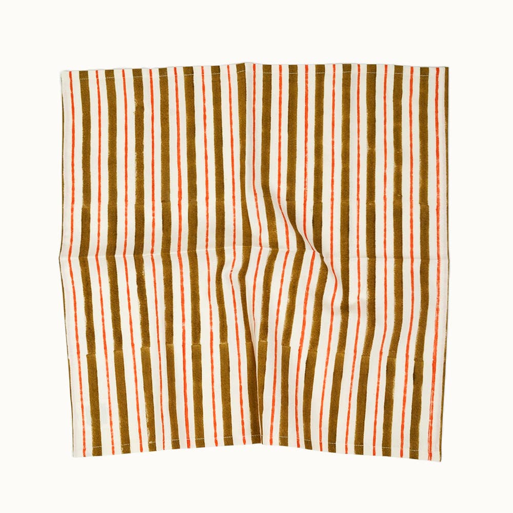 Block Print Linen Napkin Set