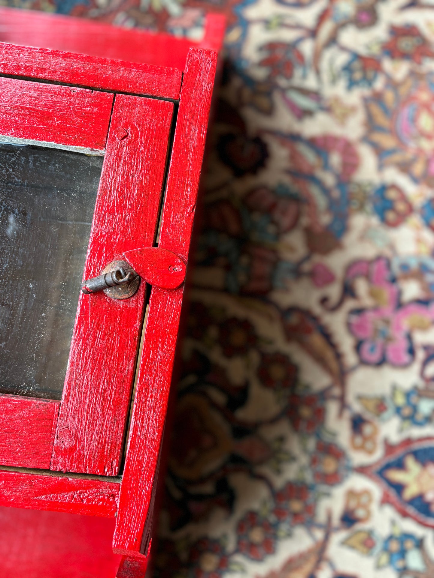 Antique Painted Hanging Cabinet