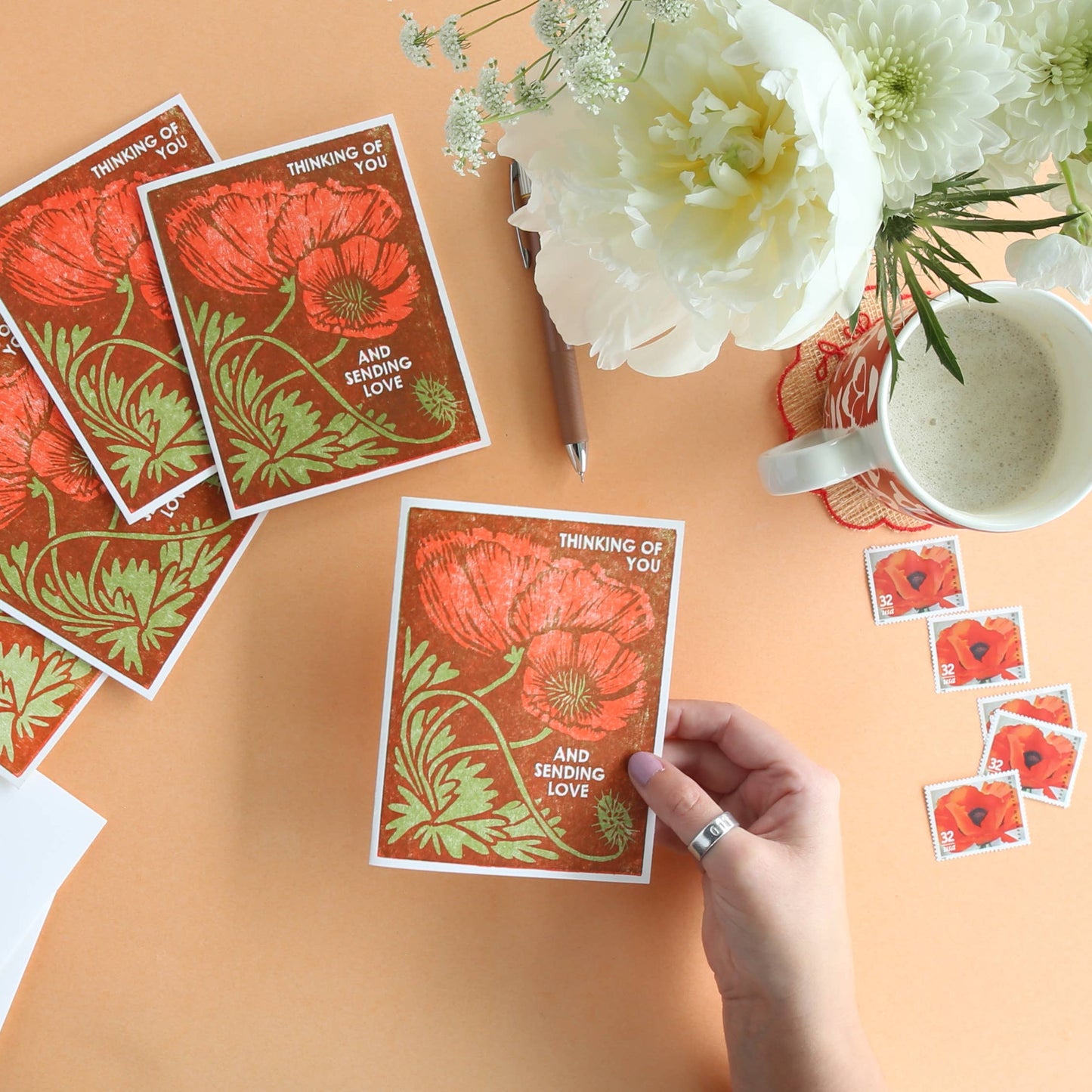 Thinking of You Poppies Card