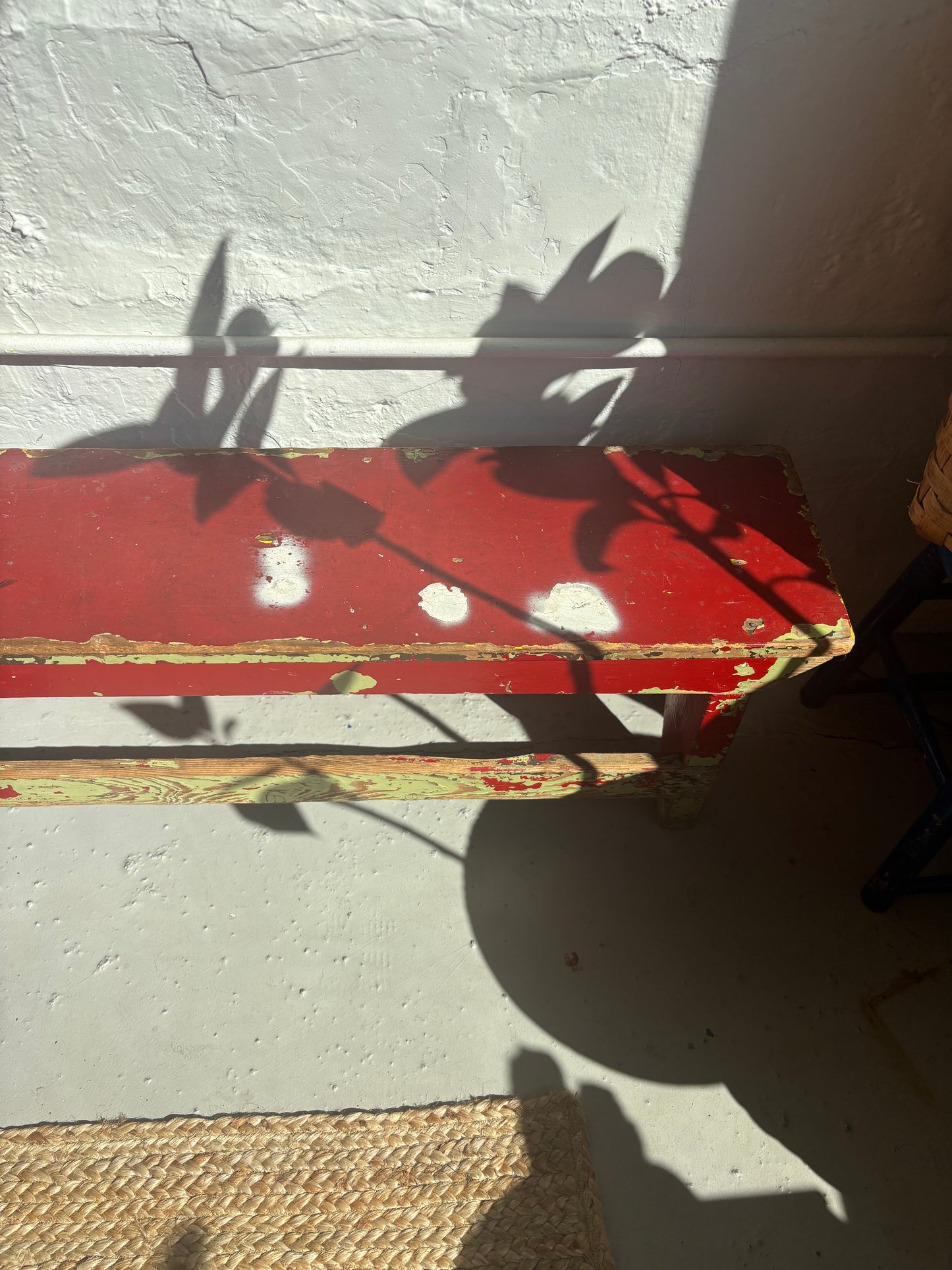 Antique Red Bench